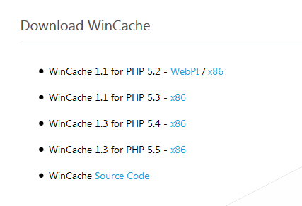 解决wincache不支持64位PHP5.5/5.6的问题（提供64位wincache下载）