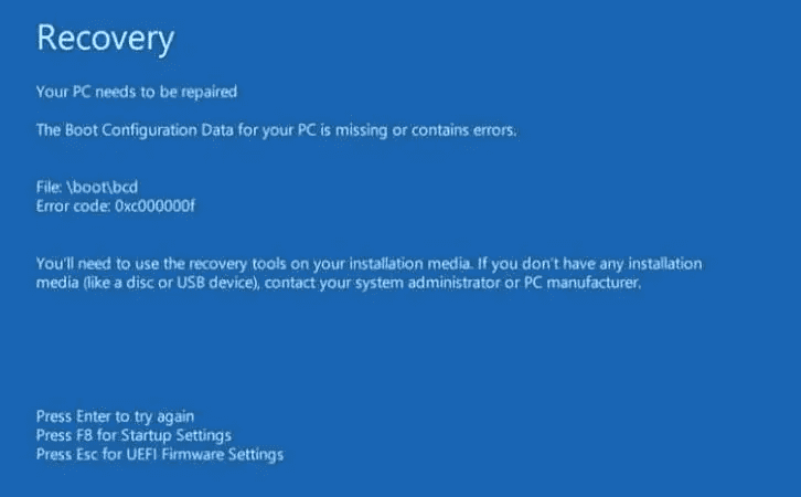 如何修复Windows 11/10上的错误代码0xc00000f