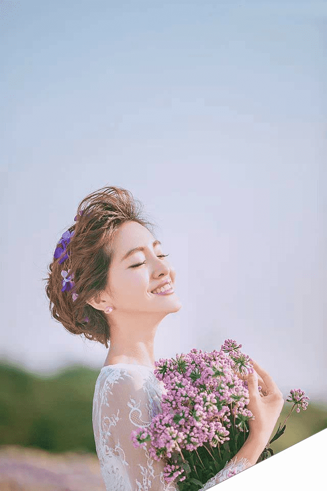 Photoshop调出韩式小清新的外景新娘照片