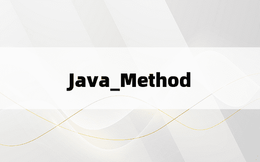 
Java_Method