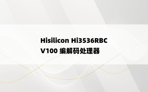 
Hisilicon Hi3536RBCV100 编解码处理器